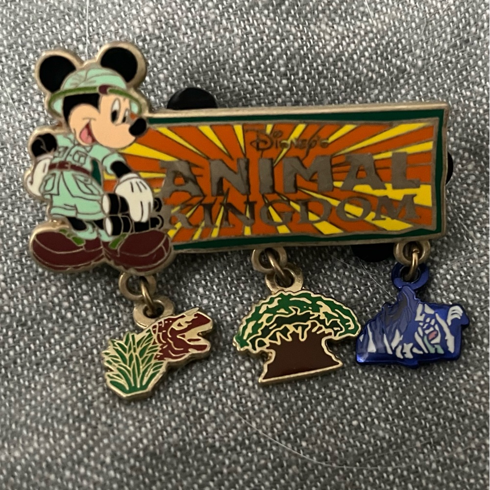 Animal Kingdom mickey mouse pinback pin disney fla